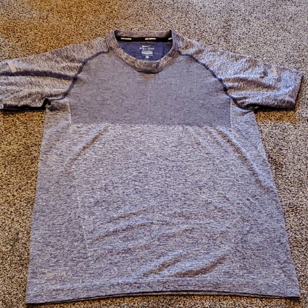 Mens Nike Dri Fit blue Running T shirt Size Small